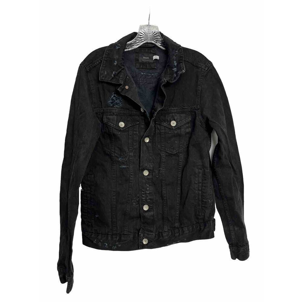 BDG Distressed Black Denim Jacket Size S-P